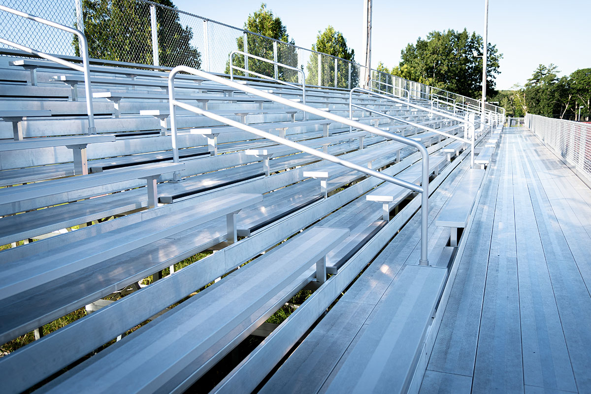 Bleachers Up Close In Rural Community